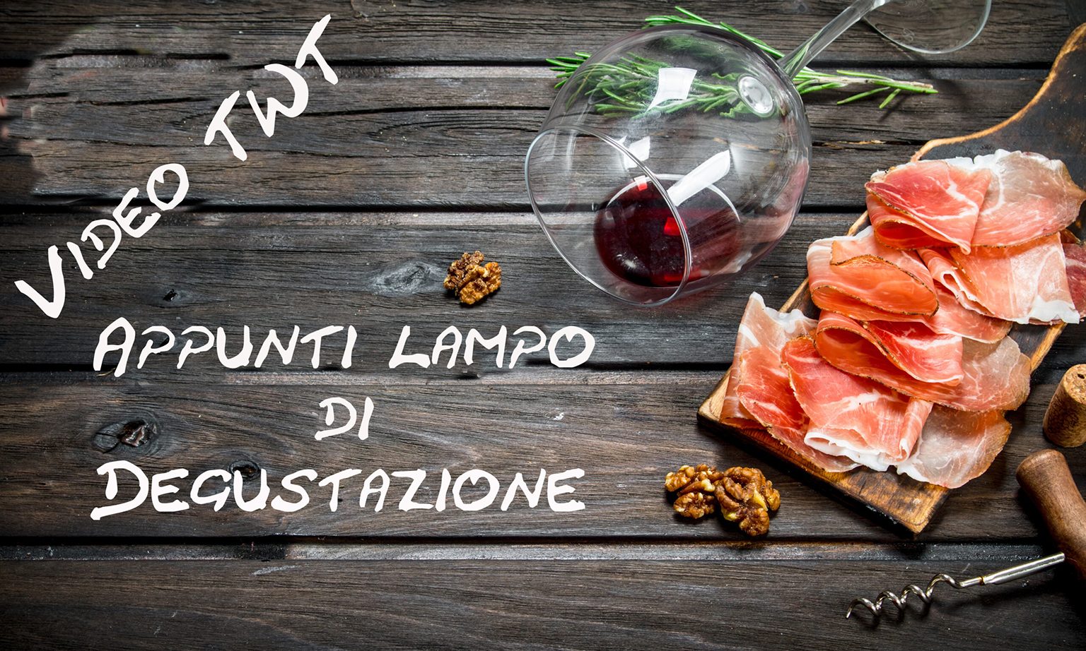 Spanish ham with red wine and nuts. On a wooden background.
